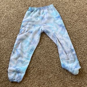 blue tie dyed sweats
